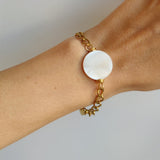 Mother of pearl chain bracelet