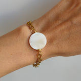 Mother of pearl chain bracelet