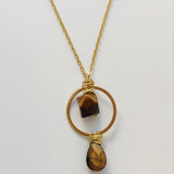 Tiger's eye loop necklace