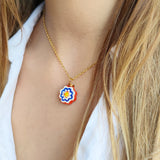 Free spirited flower pendant