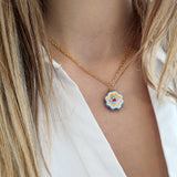 Free spirited flower pendant