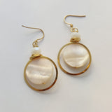 Mother of pearl loop earrings