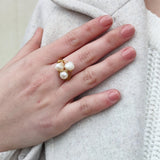 Trio fresh water pearl ring