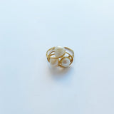 Trio fresh water pearl ring