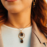 Tiger's eye loop necklace